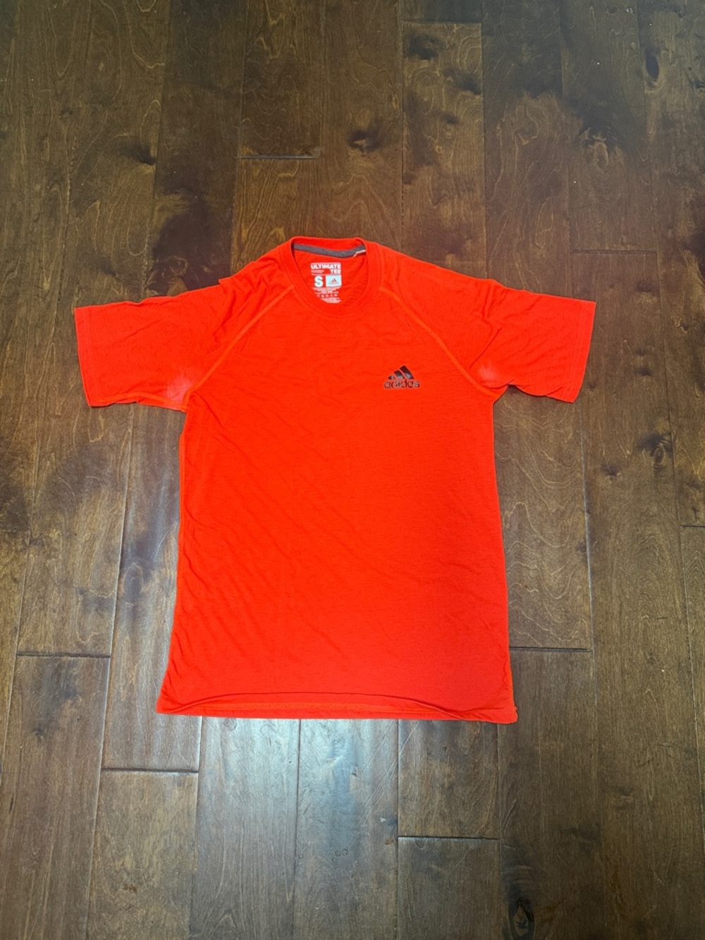 adidas Bright Red Short-Sleeve Athletic Tee